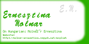 ernesztina molnar business card